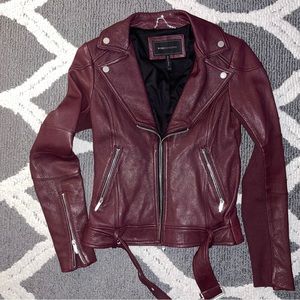COPY - BCBG leather moto jacket